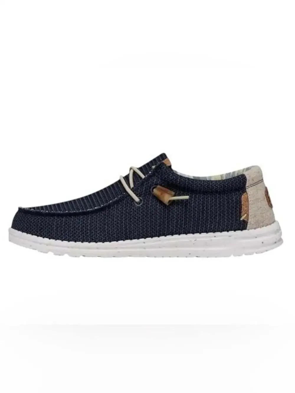 🏷️ Hey Dude Wally Knit Slip-On Loafers in Navy and Tan